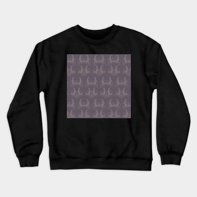 Cat & Mouse - Aubergine Crewneck Sweatshirt by lottibrown